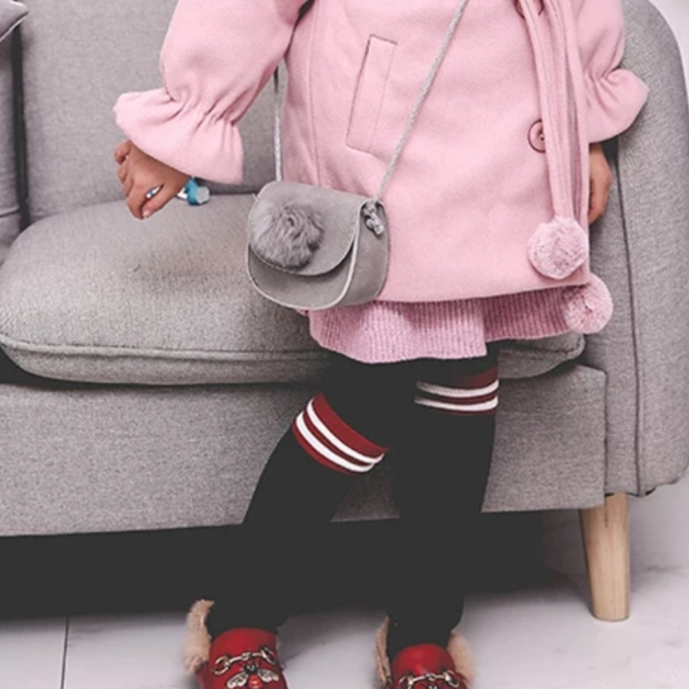 Girls Pom pom purse